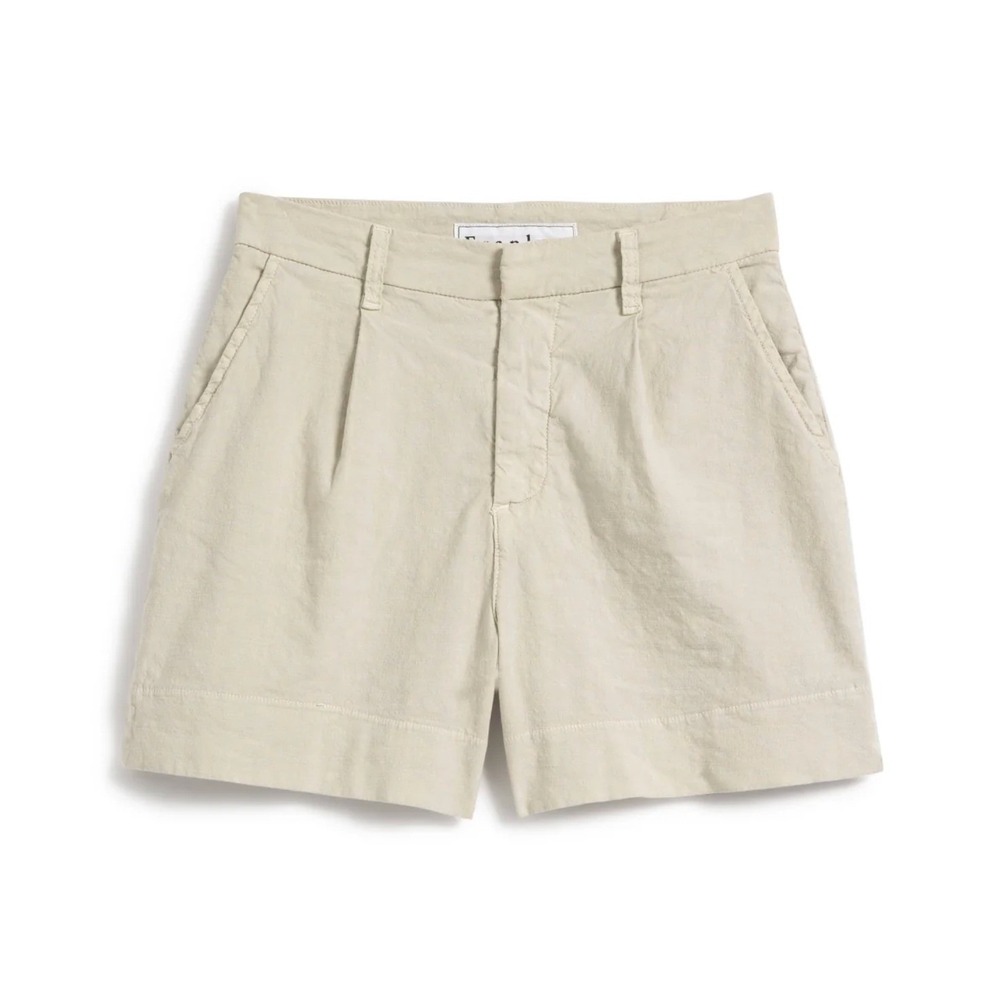 Frank & Eileen Waterford Walking Short Cement Beige Cotton Linen Size 2